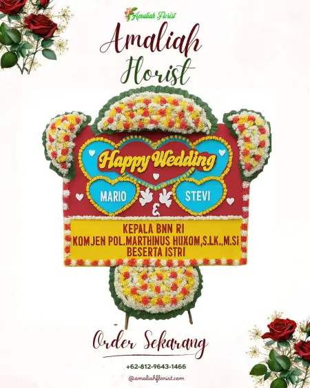 Papan Bunga Pernikahan Gedongpanjang